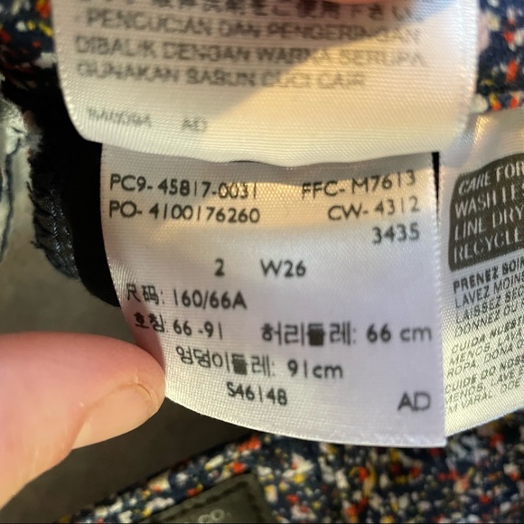 LEVI rainbow paint splatter skinny leggings size 2/26 - Picture 7 of 10